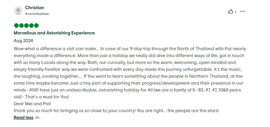 Northern Thailand Loop Tour Reviews Thailand Hilltribe Holidays